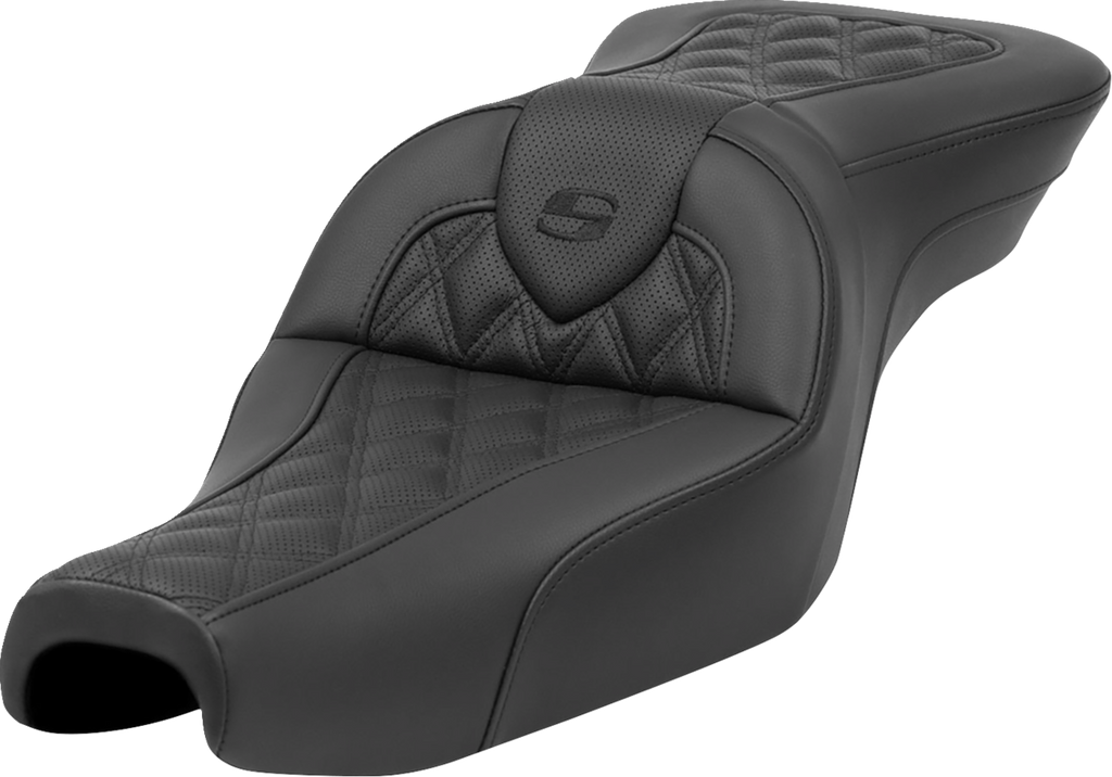 SADDLEMEN Roadsofa* Seat - without Backrest - Lattice Stitch - XL '04-'22 807-11-182