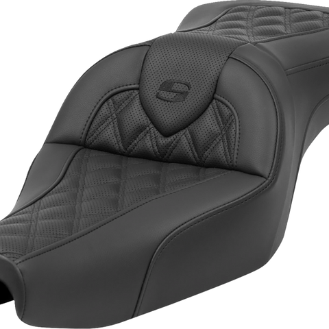 SADDLEMEN Roadsofa™ Seat for XL '04-'22 with Lattice Stitch – Model 807-11-182