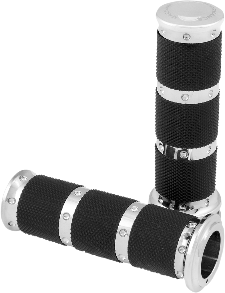 PERFORMANCE MACHINE (PM) Grips - XLS - Cable - Chrome 0063-2086-CH - Team Dream Rides