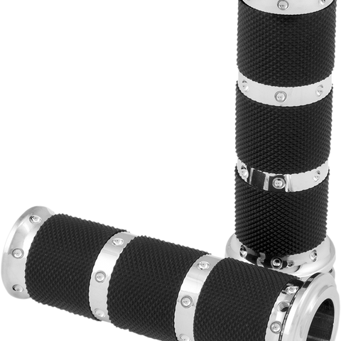PERFORMANCE MACHINE (PM) Grips - XLS - Cable - Chrome 0063-2086-CH - Team Dream Rides