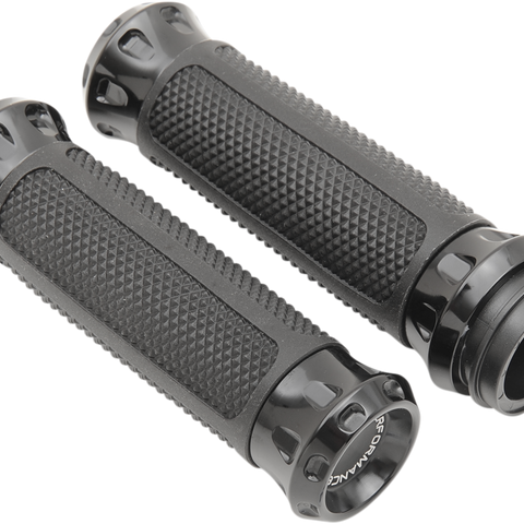 PERFORMANCE MACHINE (PM) Grips - Overdrive - TBW - Black 0063-2082-B - Team Dream Rides