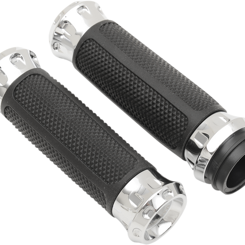 PERFORMANCE MACHINE (PM) Grips - Overdrive - TBW - Chrome 0063-2082-CH - Team Dream Rides