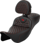 SADDLEMEN RoadSofa™ Seat with Honeycomb Cover and Backrest for FLH/FLT 2008-2024, Part 808-07B-190B4