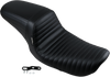 LE PERA Kickflip Seat - Pleated Black for Harley FXD '96-'03, Part Number LN-591PT