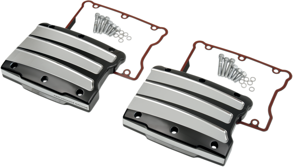 PERFORMANCE MACHINE (PM) Rocker Box Cover - Scalloped - Platinum Cut - Twin Cam 0177-2021-BMP