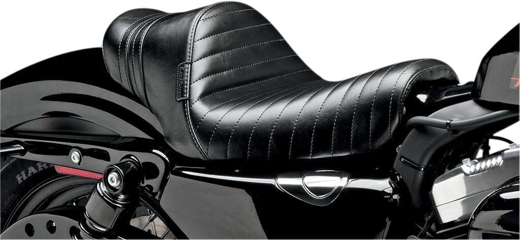 LE PERA Stubs Spoiler Seat with Pleated Design and Black Stripes for XL 2004-2023, Model LK-416BLK