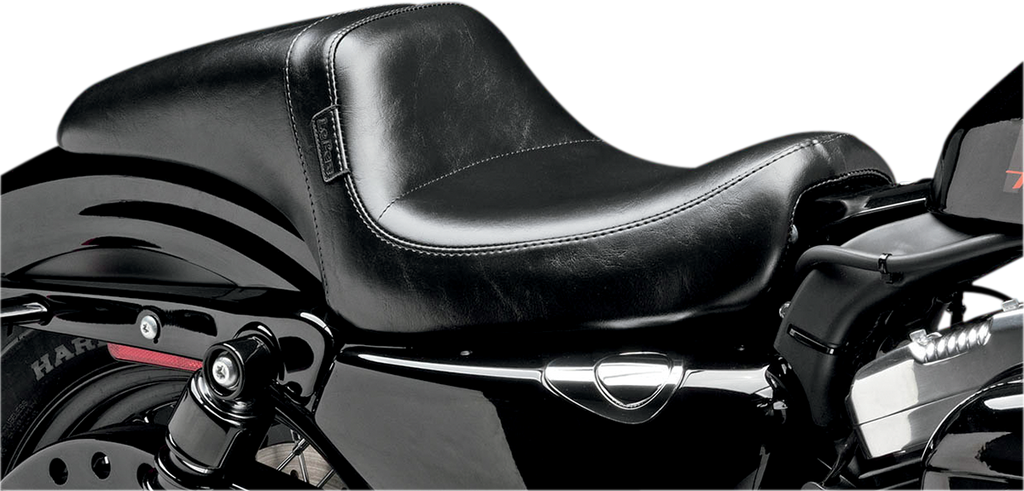 LE PERA Daytona Seat LK-542S for Harley Davidson XL '04-'23 – Smooth Black, Without Backrest