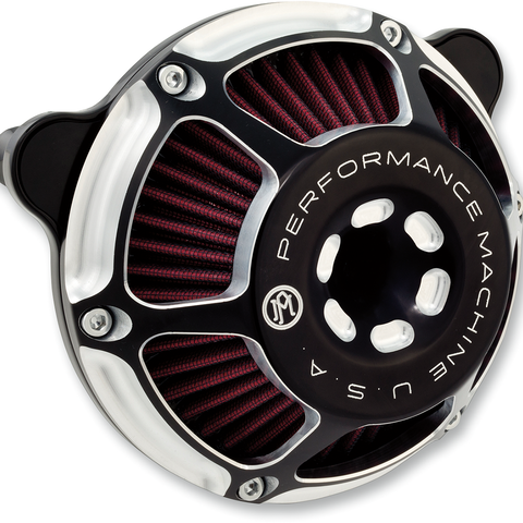 PERFORMANCE MACHINE (PM) Max HP Air Cleaner Kit - Contrast Cut* 0206-2078-BM - Team Dream Rides