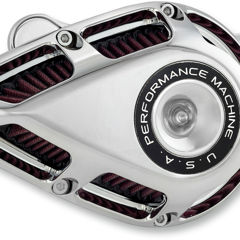 PERFORMANCE MACHINE (PM) Jet Air Cleaner Kit - Chrome 0206-2112-CH - Team Dream Rides