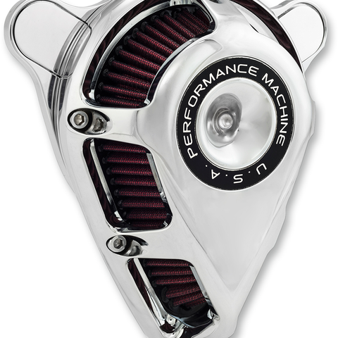 PERFORMANCE MACHINE (PM) Jet Air Cleaner Kit - Chrome 0206-2113-CH - Team Dream Rides