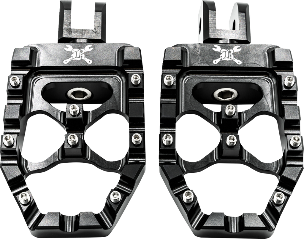 Burly Brand MX Evolution Driver Pegs for Softail - B13-1016B, Black Aluminum