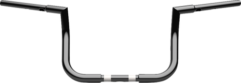 LA Choppers 1-1/4 inch Twin Peaks Touring Handlebar - 10 inch, Black (Part Number LA-7367-10B)