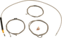 LA CHOPPERS Handlebar Cable/Brake Line Kit - 15" - 17" Ape Hanger Handlebars - Stainless Steel LA-8059KT-16 - Team Dream Rides