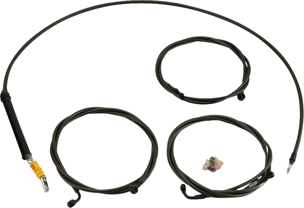 LA CHOPPERS Handlebar Cable/Brake Line Kit - 15" - 17" Ape Hanger Handlebars - Midnight LA-8059KT-16M - Team Dream Rides