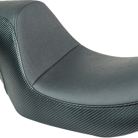 SLYFOX Slyfox Seat - Gray Logo - Black Vinyl - Smooth - FXR '82-'00 SlyFox4681B - Team Dream Rides