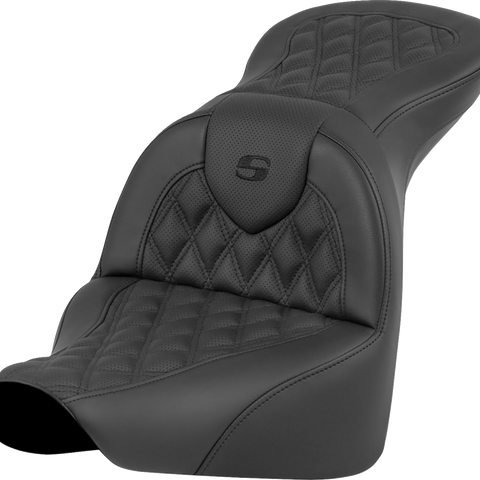SADDLEMEN RoadSofa* Seat - Lattice Stitch - without Driver Backrest - FLFB/FXBR '18-'24 818-27-182 - Team Dream Rides