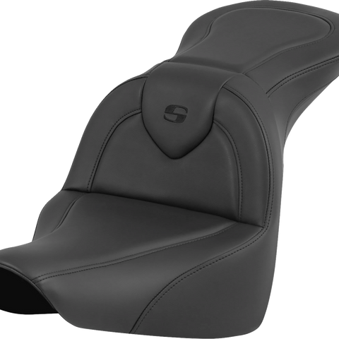 SADDLEMEN RoadSofa* Seat - Black - without Driver Backrest - FLFB/FXBR '18-'24 818-27-187 - Team Dream Rides