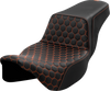 SADDLEMEN Step-Up Seat - Honeycomb - Extended Reach - Orange Stitching - FL '08-'23 A808-07B-178ORA