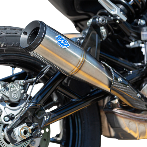 S&S Cycle Grand National Slip-On Muffler for FTR 1200, Stainless Steel, Part 550-0854
