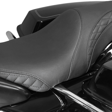 MUSTANG Seat - Tripper Fastback* - Stitched w/Small Diamond-Stitched Inlays - Black 75269 - Team Dream Rides