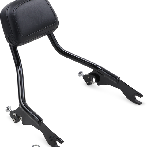COBRA Detachable Backrest - Black - Short - FLH/FLT 602-2200B - Team Dream Rides