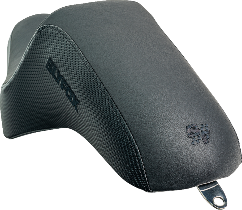 SLYFOX Slyfox Seat - Black Logo - Black Vinyl w/ Slipstop - Carbon Fiber - XL 4684A-slyfox - Team Dream Rides