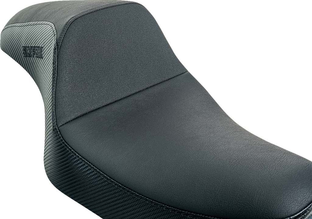SLYFOX Slyfox Seat - Black Logo - Black Vinyl w/ Slipstop - Carbon Fiber - XL 4684A-slyfox - Team Dream Rides
