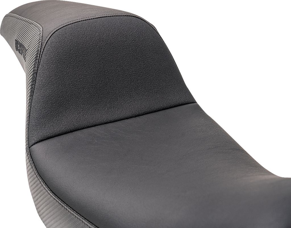 SLYFOX Slyfox Seat - Black Logo - Black Vinyl w/ Slipstop - Carbon Fiber - Dyna 4683A-slyfox - Team Dream Rides