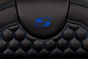 SADDLEMEN RoadSofa™ Seat with Honeycomb Pattern - Blue Stitch for FLH/FLT 2008-2024, Part 808-07B-19001