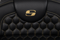 SADDLEMEN RoadSofa™ Seat - Honeycomb Pattern with Gold Stitch for FLH/FLT '08-'24 - Part 808-07B-19007