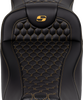 SADDLEMEN RoadSofa* Seat - Honeycomb - Gold Stitch - Extended Reach - without Backrest - FLH/FLT '08-'23 A808-07B-190GOL