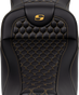 SADDLEMEN RoadSofa™ Seat - Honeycomb Pattern with Gold Stitch for FLH/FLT '08-'24 - Part 808-07B-19007