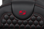 SADDLEMEN RoadSofa™ Seat - Honeycomb Pattern, Red Stitch - Extended Reach for FLH/FLT '08-'24 (Part 808-07B-19004)