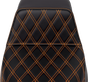 SADDLEMEN Step-Up Seat - Front Lattice Stitch - Orange Stitch - FLH/FLT '08-'23 A808-07B-172ORA - Team Dream Rides