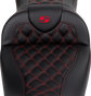 SADDLEMEN Roadsofa* Seat - with Backrest - Red Stitch - FL '08-'23 A808-07R-182RED - Team Dream Rides