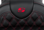 SADDLEMEN Roadsofa* Seat - with Backrest - Red Stitch - FL '08-'23 A808-07R-182RED - Team Dream Rides