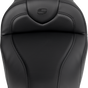 SADDLEMEN Roadsofa* Seat - with Backrest - Carbon Fiber - Black Stitch - FL '08-'19 A808-07R-185BLK - Team Dream Rides