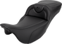SADDLEMEN Roadsofa* Extended Reach Seat - Carbon Fiber - Black Stitch - without Backrest - FL '08-'23 A808-07B-186BLK - Team Dream Rides