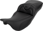 SADDLEMEN Roadsofa* Extended Reach Seat - Carbon Fiber - Black Stitch - Backrest - FL '08-'23 A808-07R-186BLK - Team Dream Rides