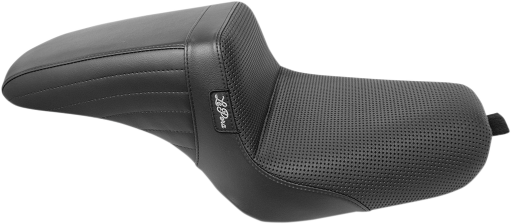 LePera Kickflip Seat with Basketweave Design for Harley-Davidson XL 2010-2022, Black - Part LK-596BW