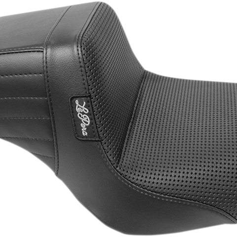 LePera Kickflip Seat with Basketweave Design for Harley-Davidson XL 2010-2022, Black - Part LK-596BW
