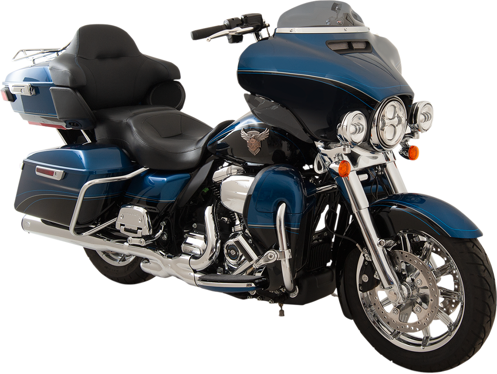 Klock Werks Flare Windshield 4-Inch Dark Smoke for 2014-2025 FLH, KWW-01-0405