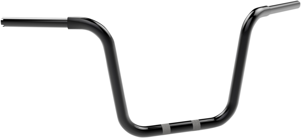 KHROME WERKS 1-1/4 inch Fat Center Bobber Ape Handlebar - 12 inch Black (Part 300451)