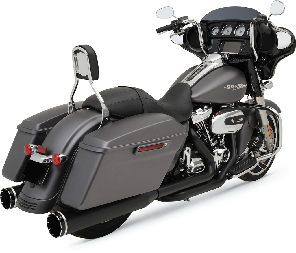 Khrome Werks 200810A Dominator Exhaust System for Harley FL - Black Finish