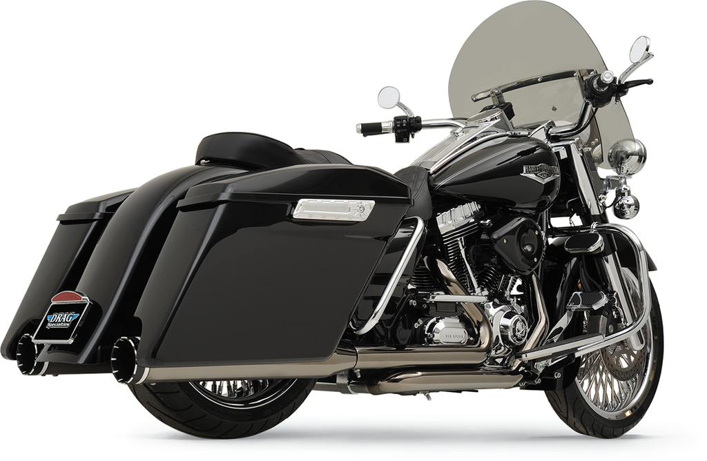 Khrome Wks 201830 2-into-2 Dominator Exhaust System for Harley FL 2009-2016 with 4-1/2 Inch Muffler