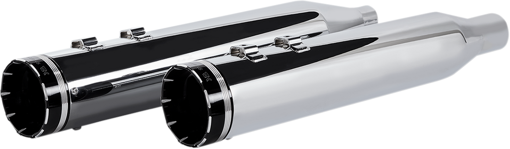 Khrome Werks 4-1/2" HP-Plus® Slip-On Mufflers for Touring Models - Chrome with Tracer (Part No. 202735)