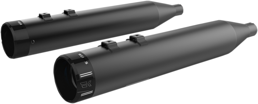 Khrome Werks HP-Plus 4-1/2 Inch Slip-On Mufflers with Black Klassic Tip – Model 202830