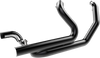 Khrome WERKS Aggressor 2-into-2 Crossover Headers for Harley FL Models - Black (Part #200860)
