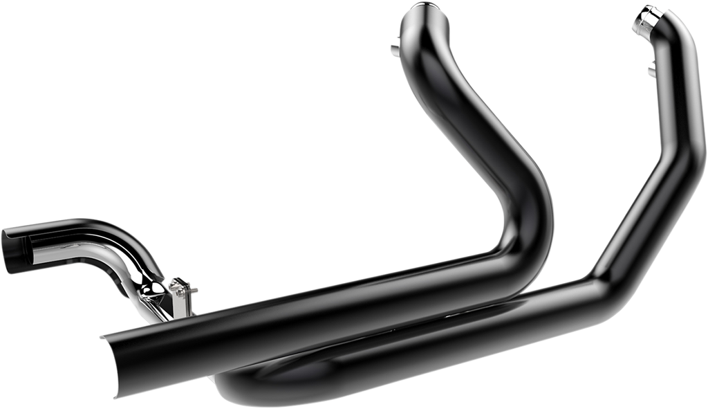 Khrome WERKS Aggressor 2-into-2 Crossover Headers for Harley FL Models - Black (Part #200860)