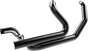 Khrome WERKS Aggressor 2-into-2 Crossover Headers for Harley FL Models - Black (Part #200860)